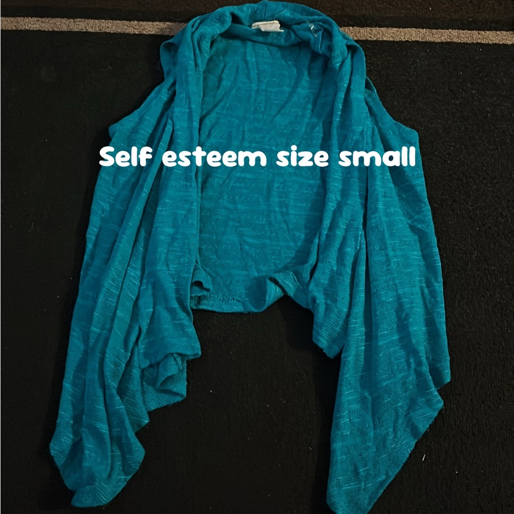 Teal Open Front Cardigan